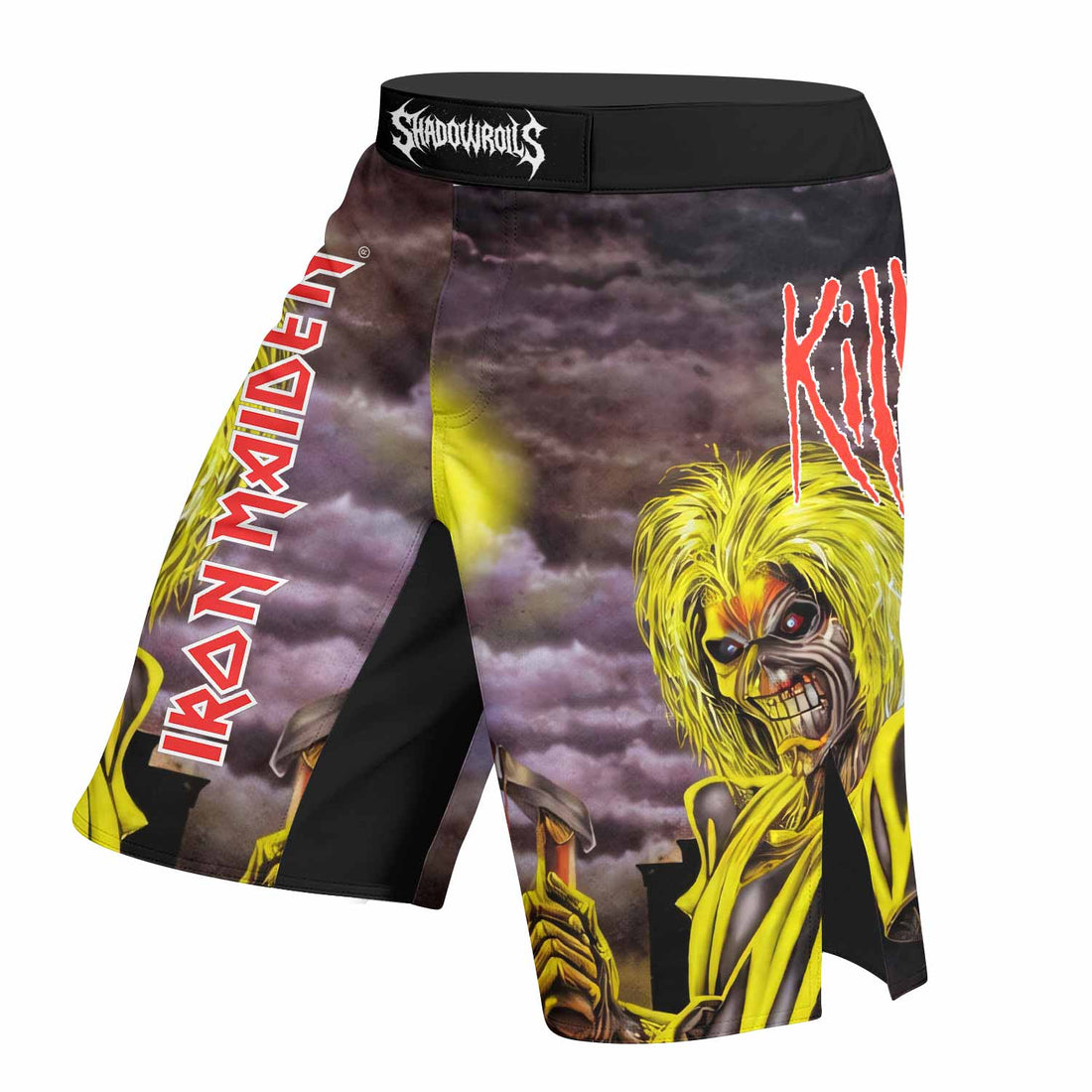 Killers Iron Maiden Fight Shorts - right side mockup