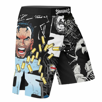 Punisher Bullet Storm Frank Castle Fight Shorts - right side mockup