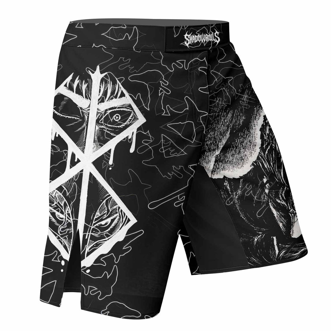 Berserk Forged In Blood Fight Shorts - right side mockup