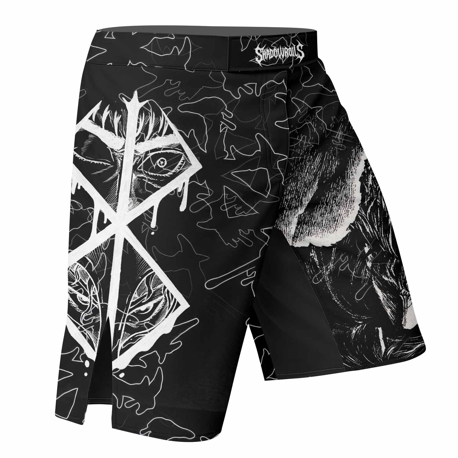 Berserk Forged In Blood Fight Shorts - right side mockup