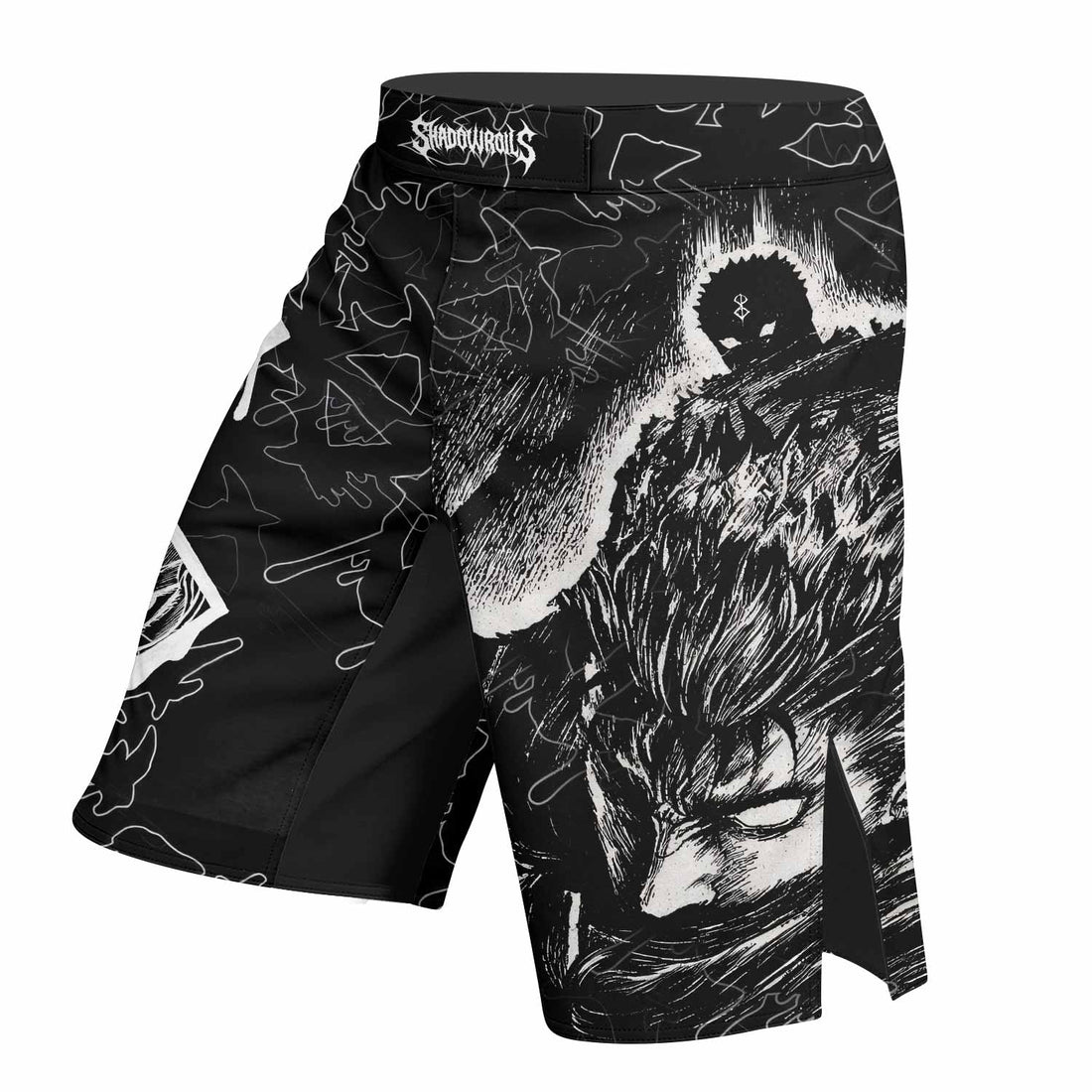 Berserk Forged In Blood Fight Shorts - right side mockup