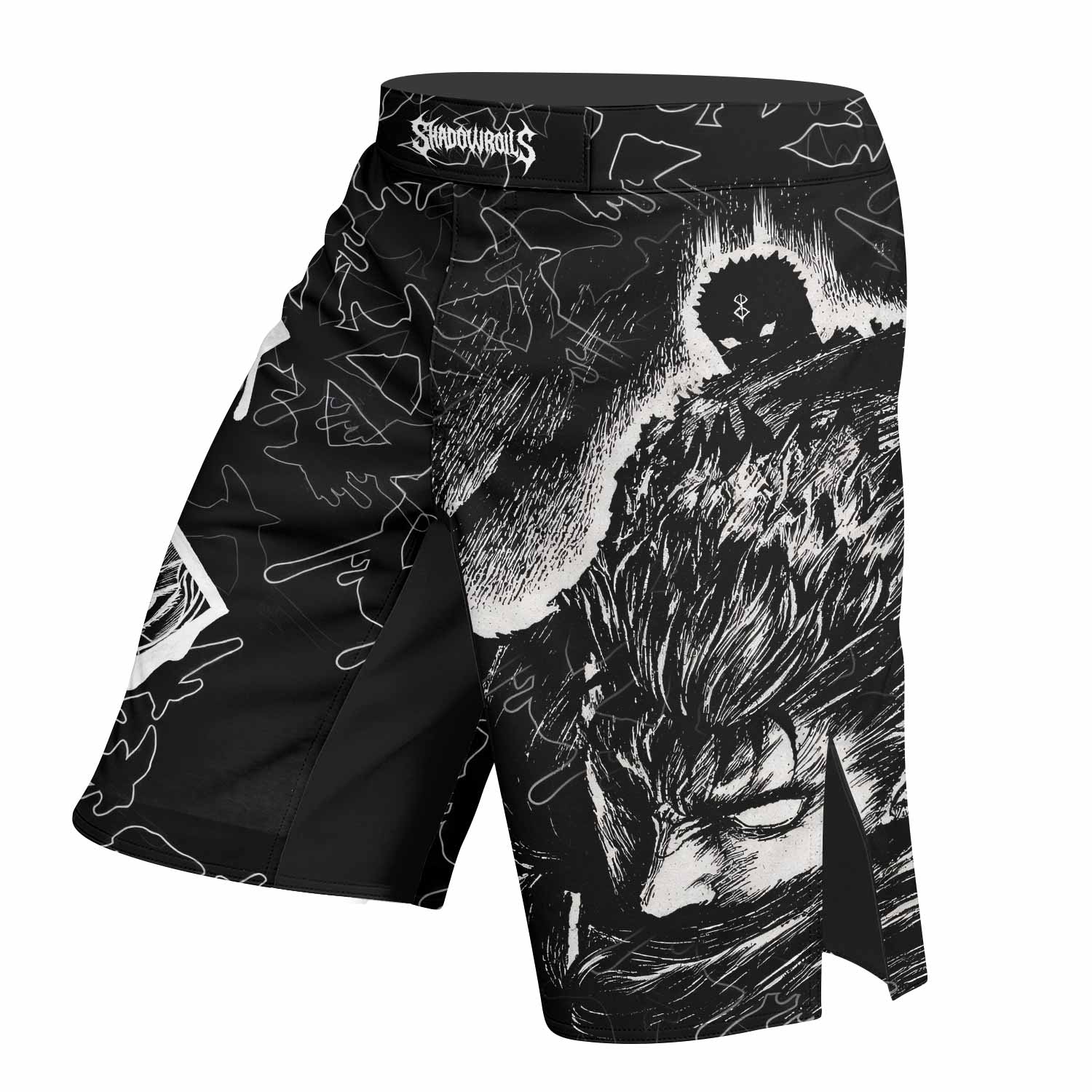 Berserk Forged In Blood Fight Shorts - left side mockup