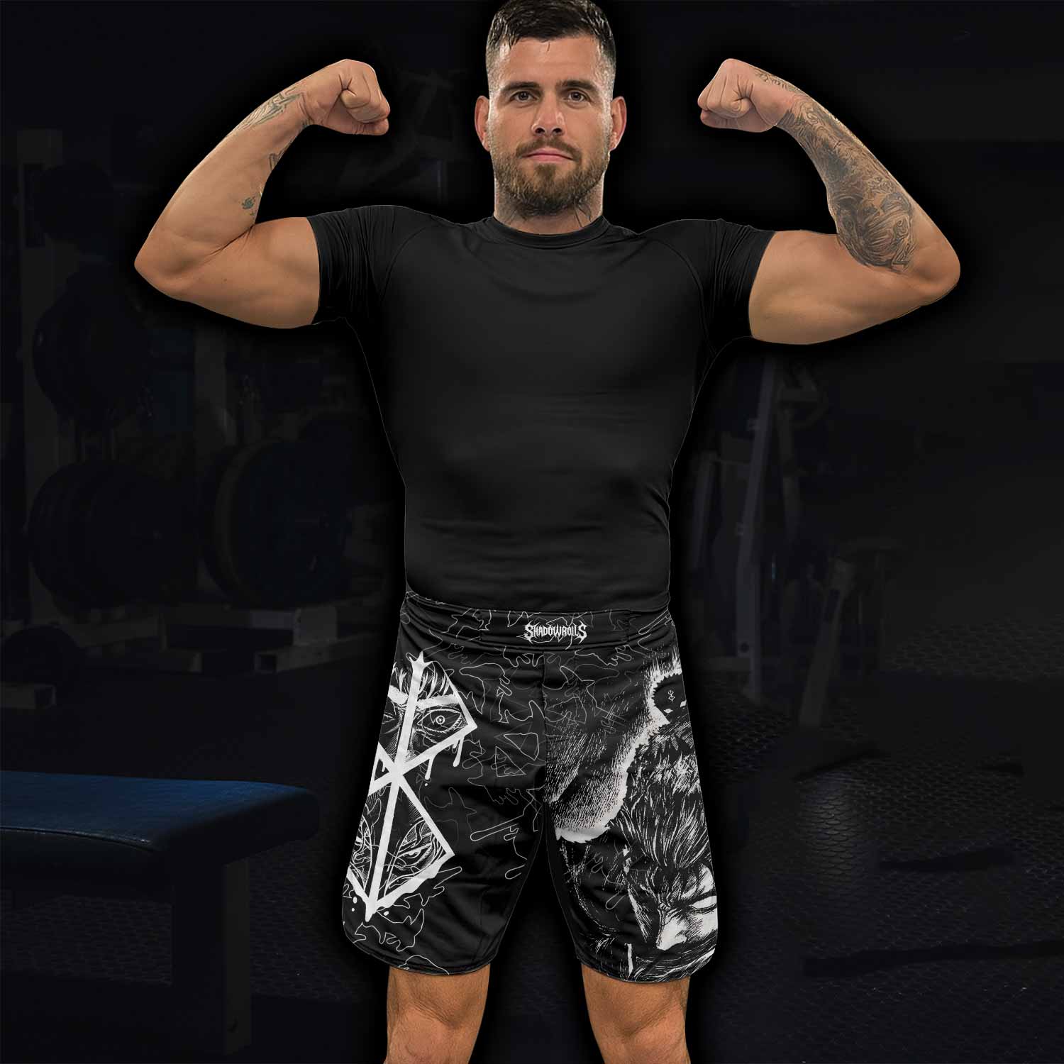 Berserk Forged In Blood Fight Shorts - lifestyle view
