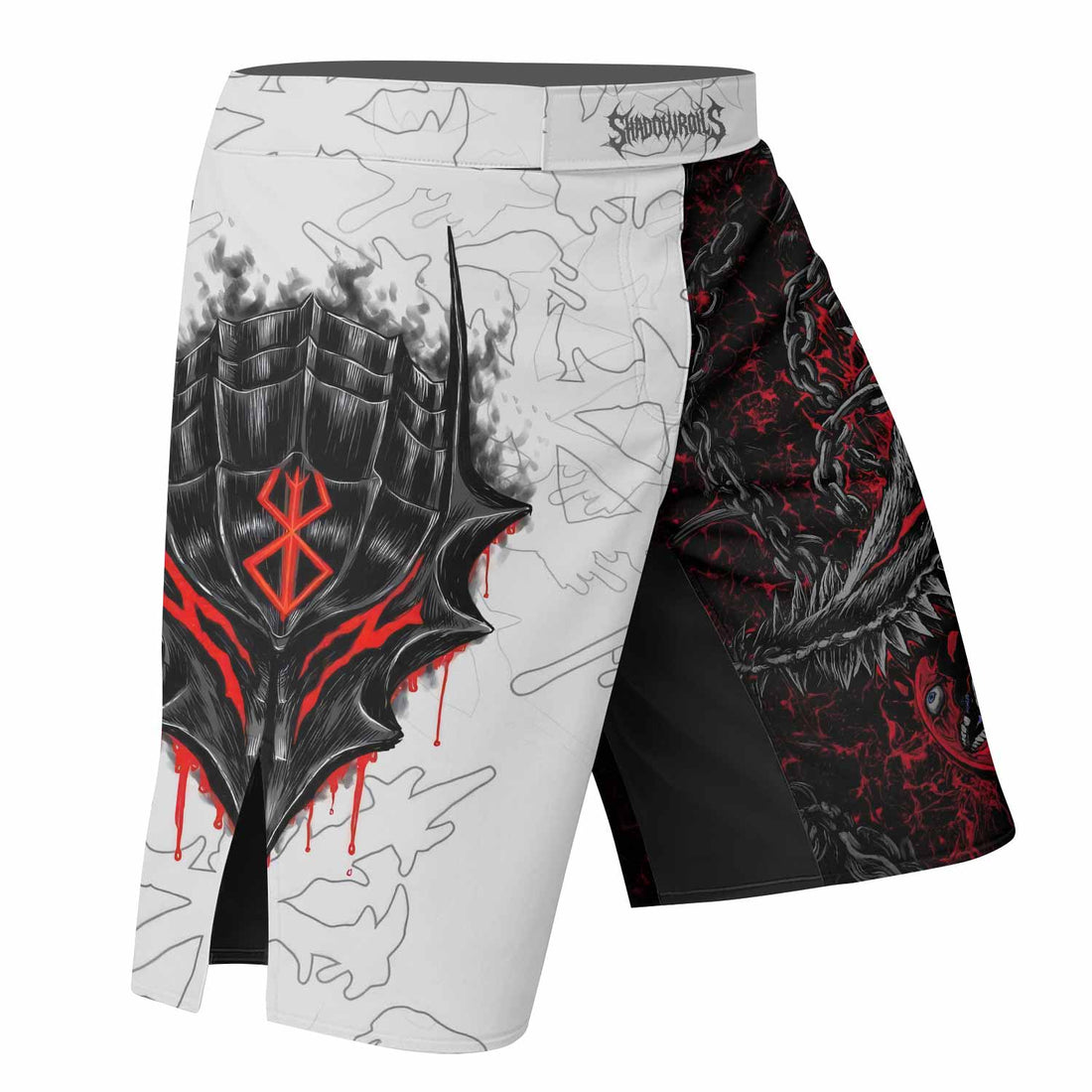 Berserk Berserker Armor Fight Shorts - right side mockup