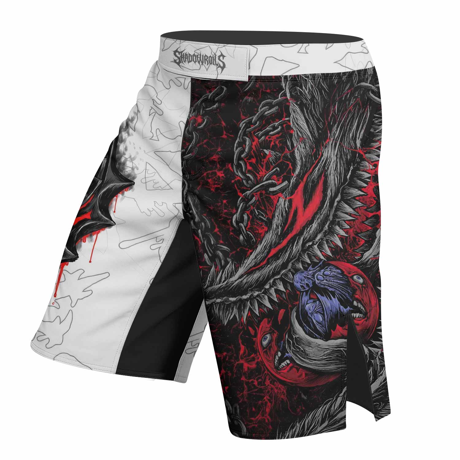 Berserk Berserker Armor Fight Shorts - left side mockup