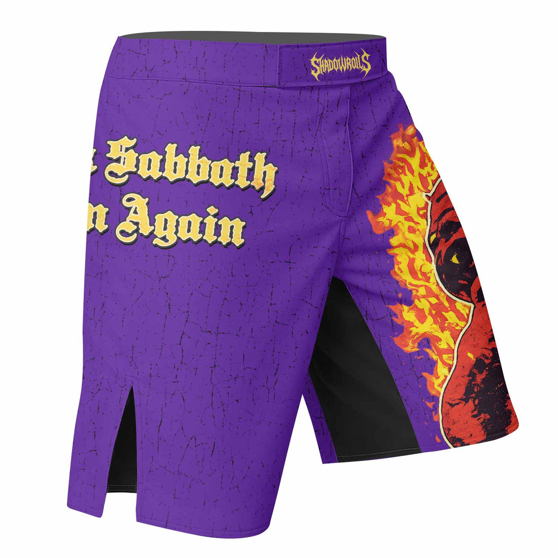 Born Again Black Sabbath Fight Shorts - right side mockup