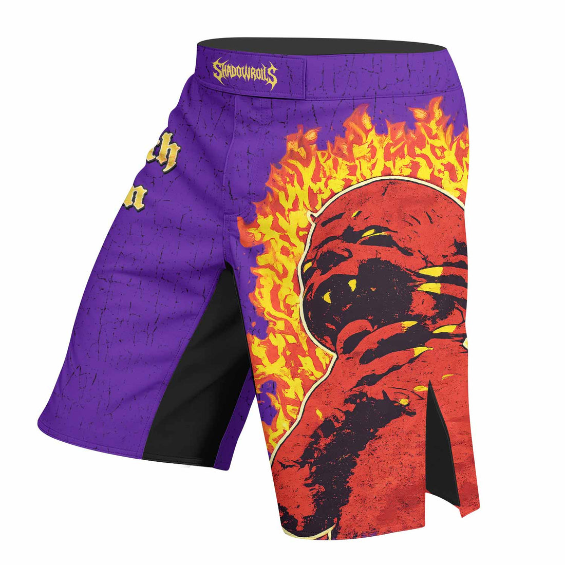 Born Again Black Sabbath Fight Shorts - right side mockup