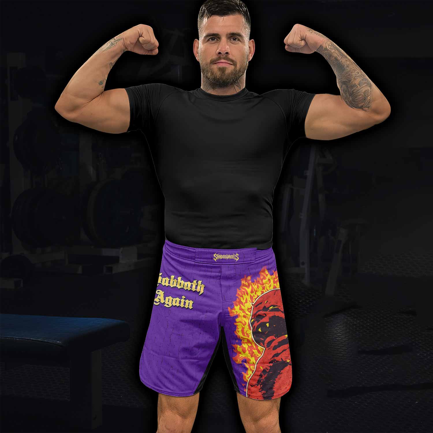 Born Again Black Sabbath Fight Shorts - lifestyle view