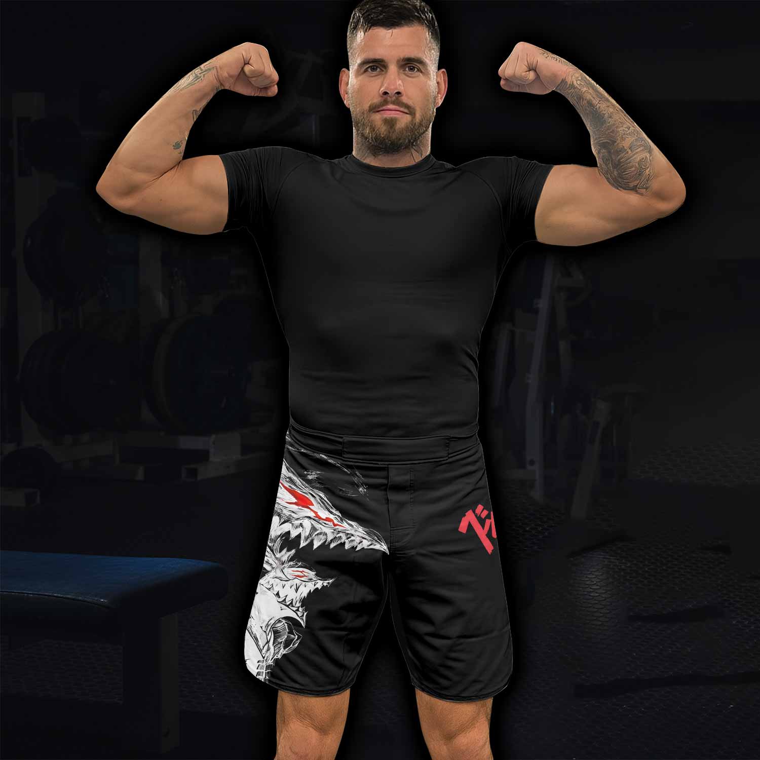 Berserk Guts Berserker Armor Fight Shorts - lifestyle view