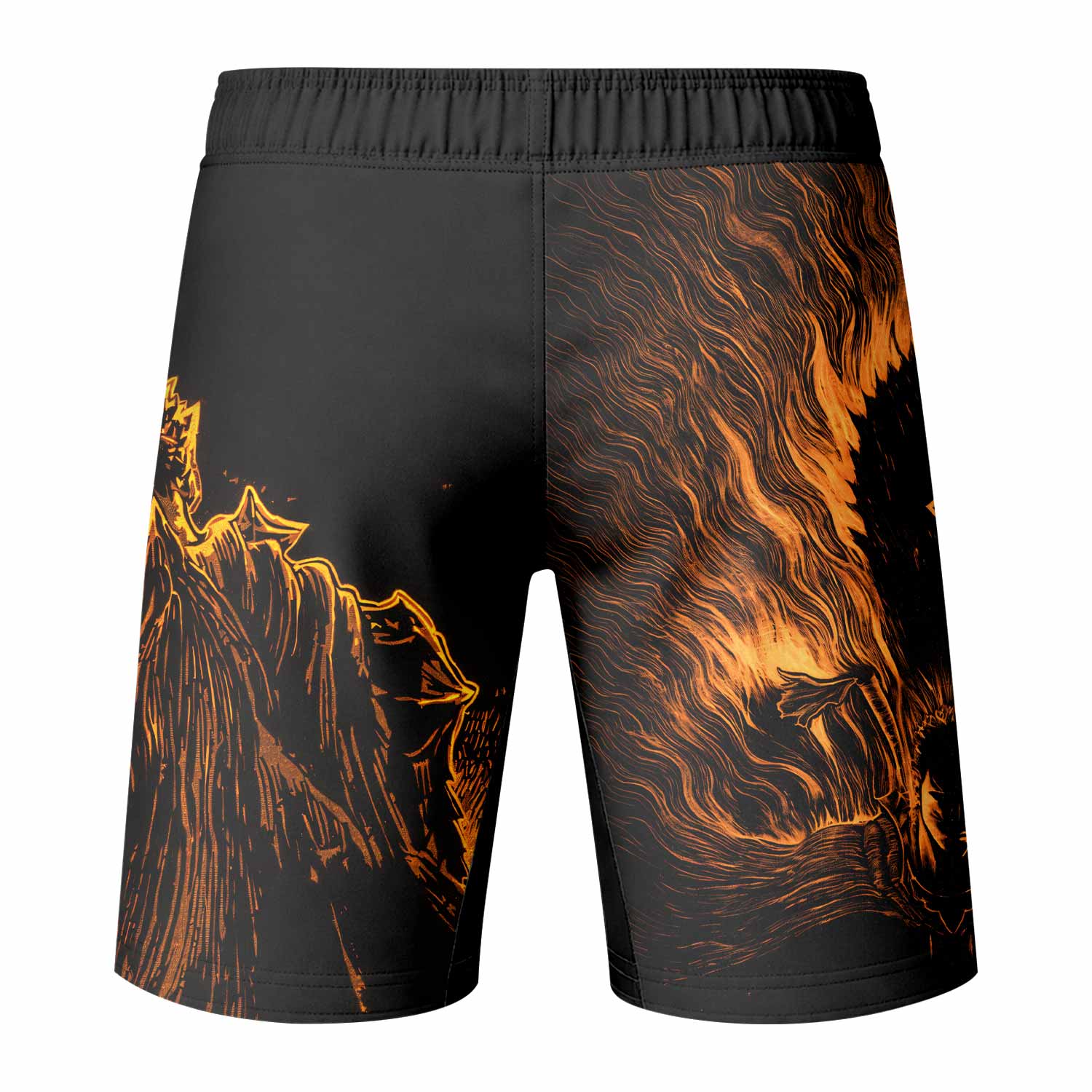 Beast of Darkness Berserk Fight Shorts - back view mockup