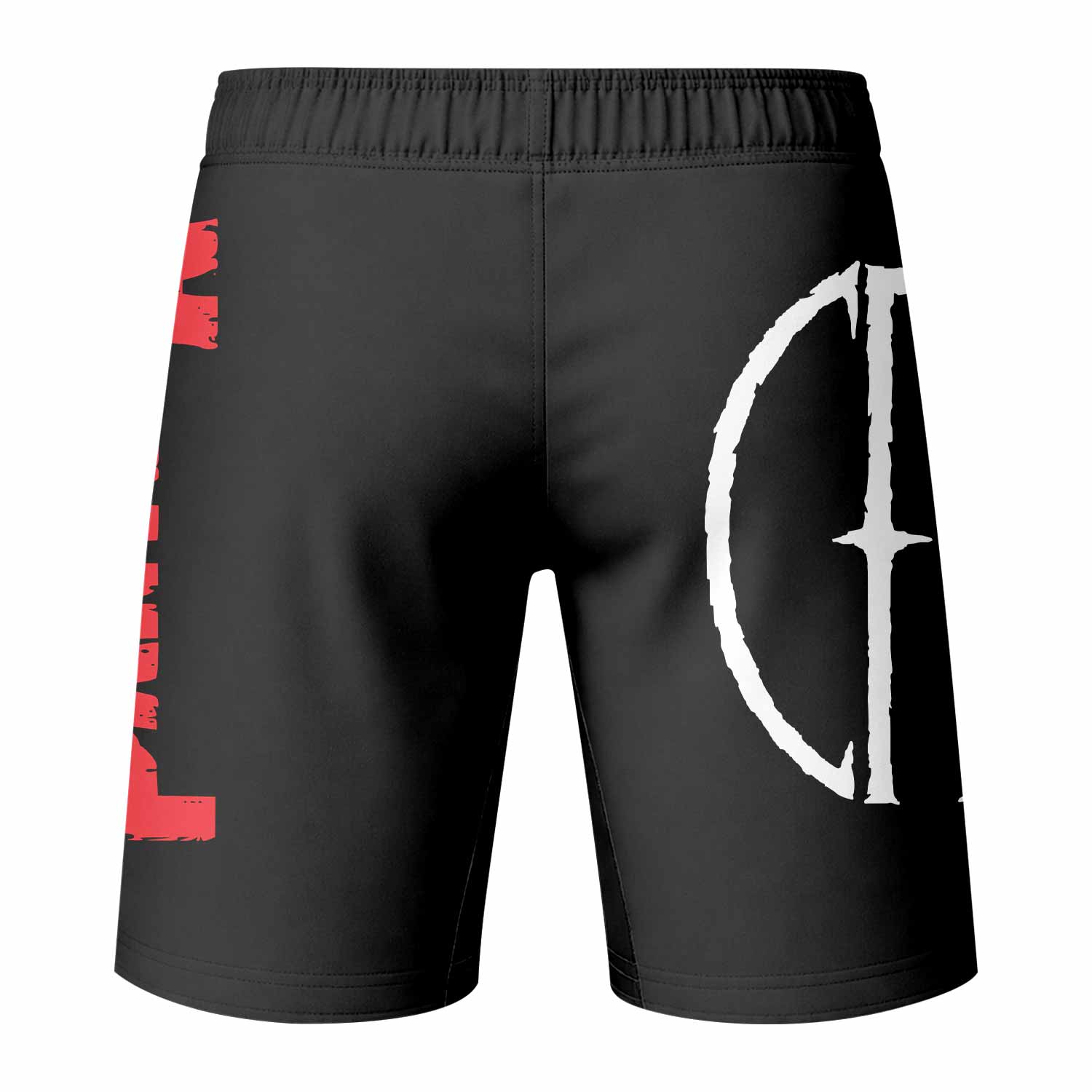 Pantera Cowboys From Hell Logo Fight Shorts - back view mockup