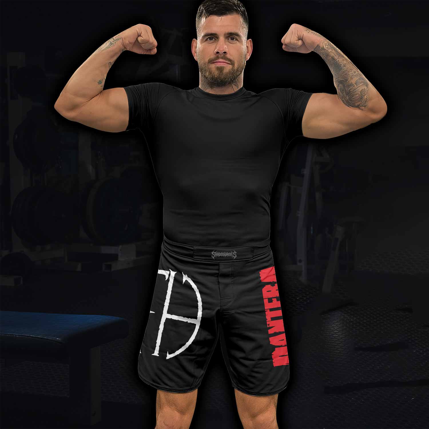 Pantera Cowboys From Hell Logo Fight Shorts - lifestyle view