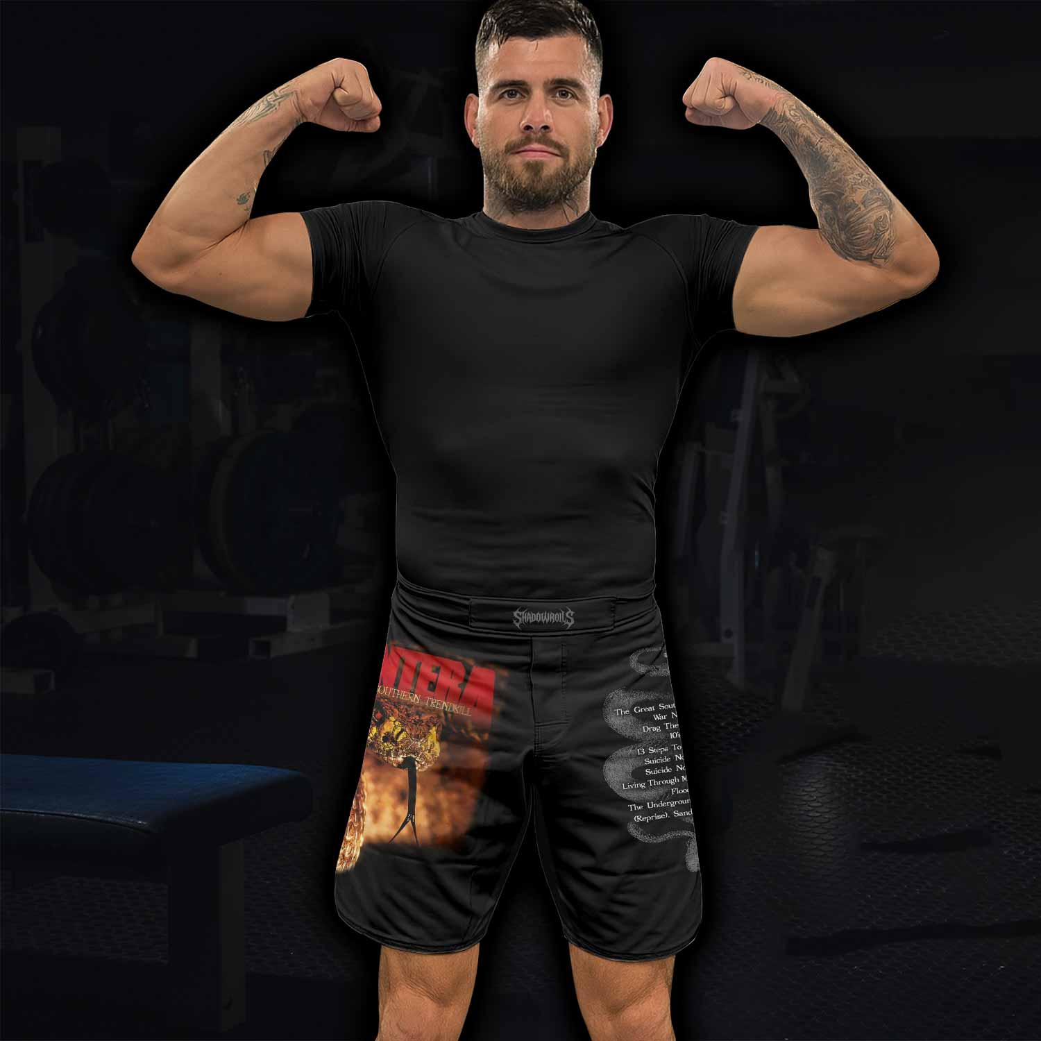 Pantera The Great Southern Trendkill Fight Shorts - lifestyle view