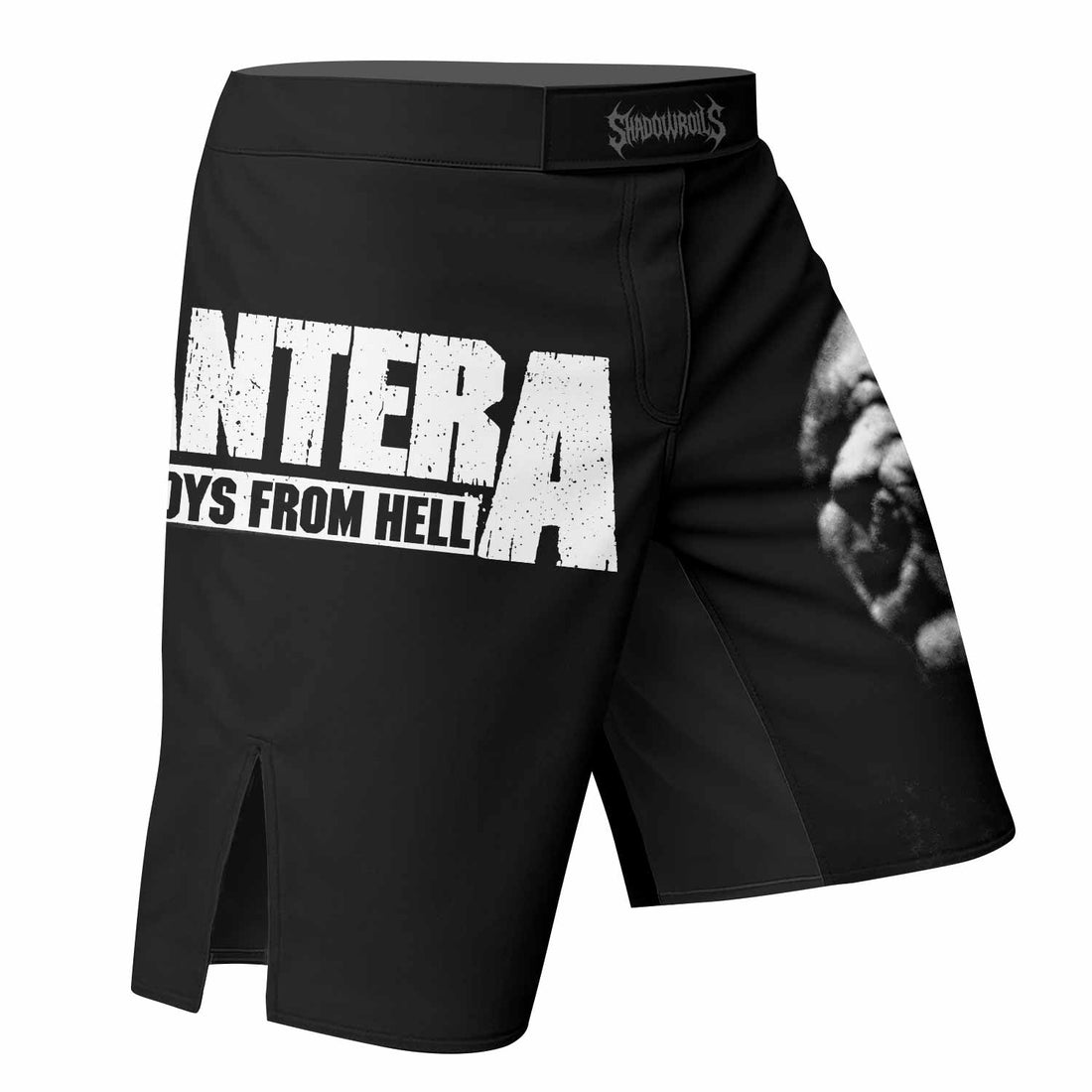 Pantera Stronger Than All Fight Shorts - right side mockup