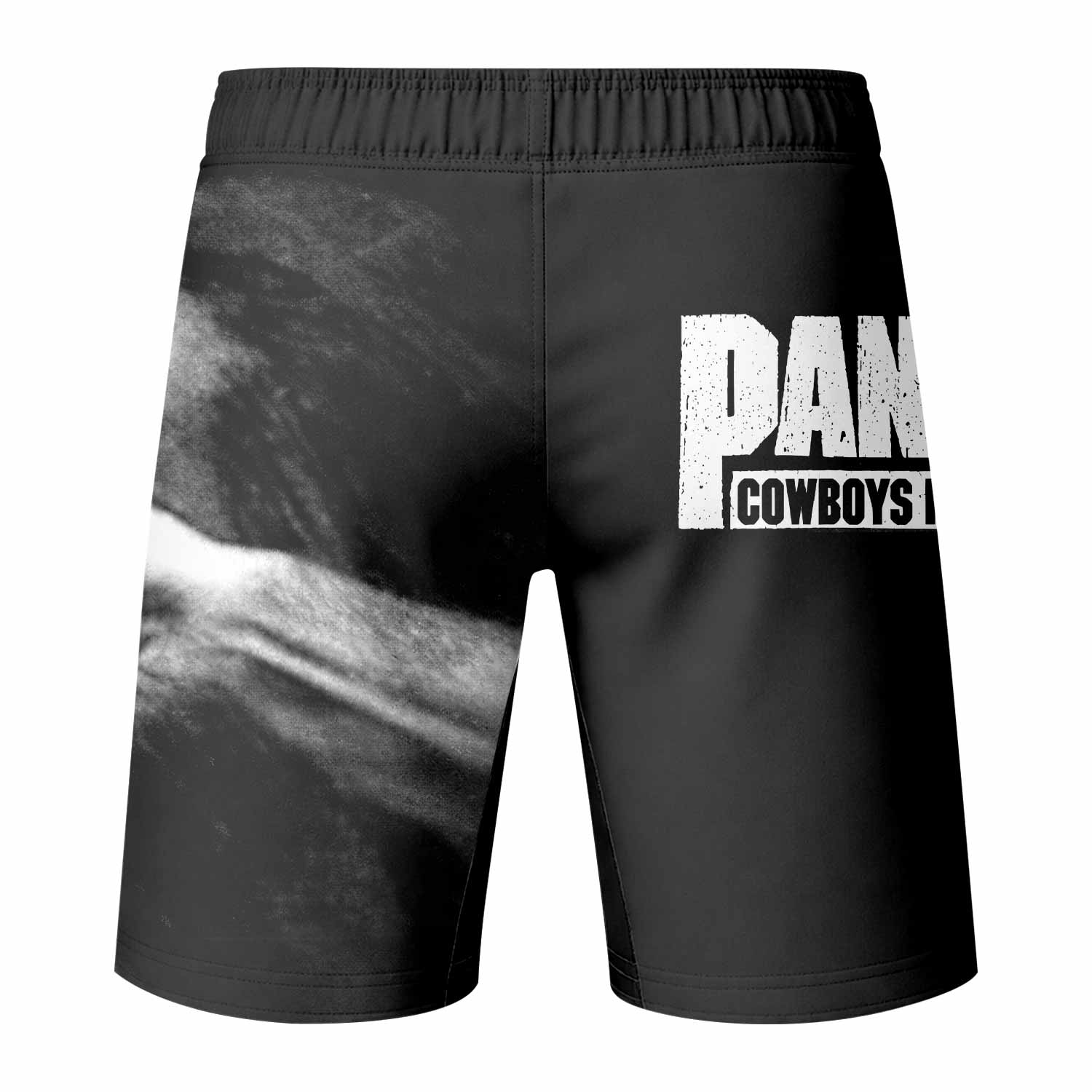 Pantera Stronger Than All Fight Shorts - back view mockup