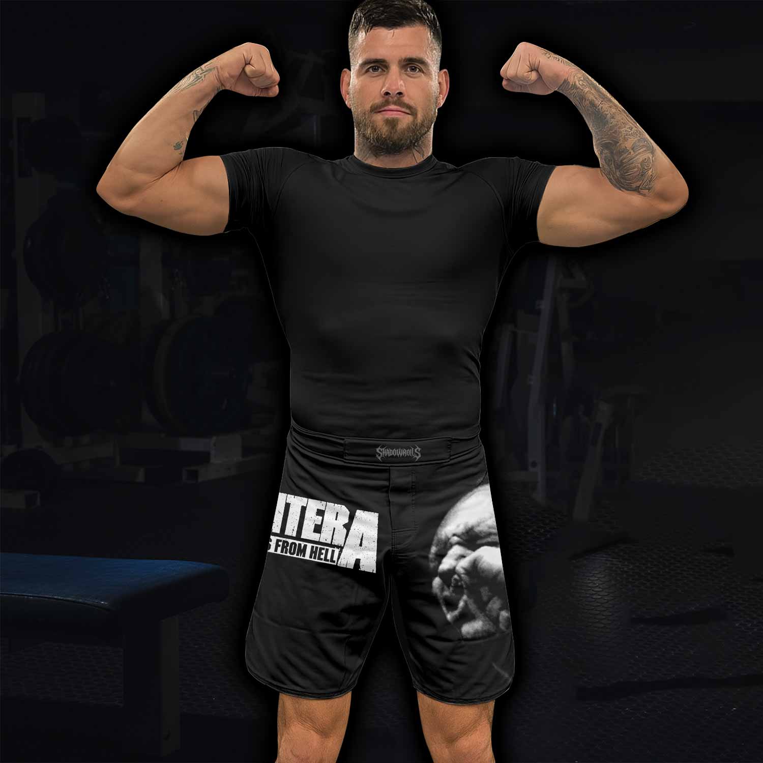 Pantera Stronger Than All Fight Shorts - lifestyle view