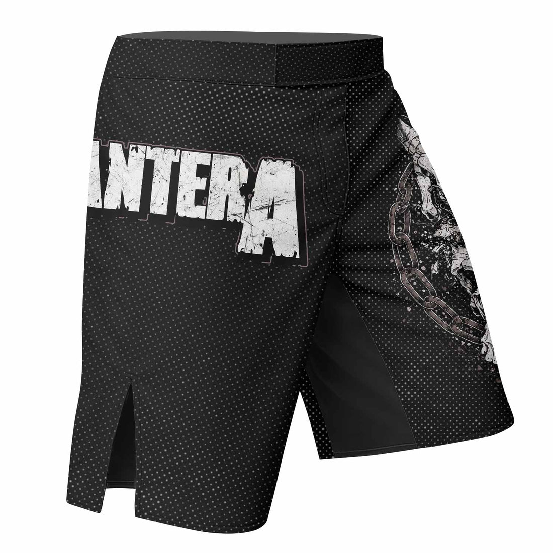 Pantera Walk Skull Fight Shorts - right side mockup