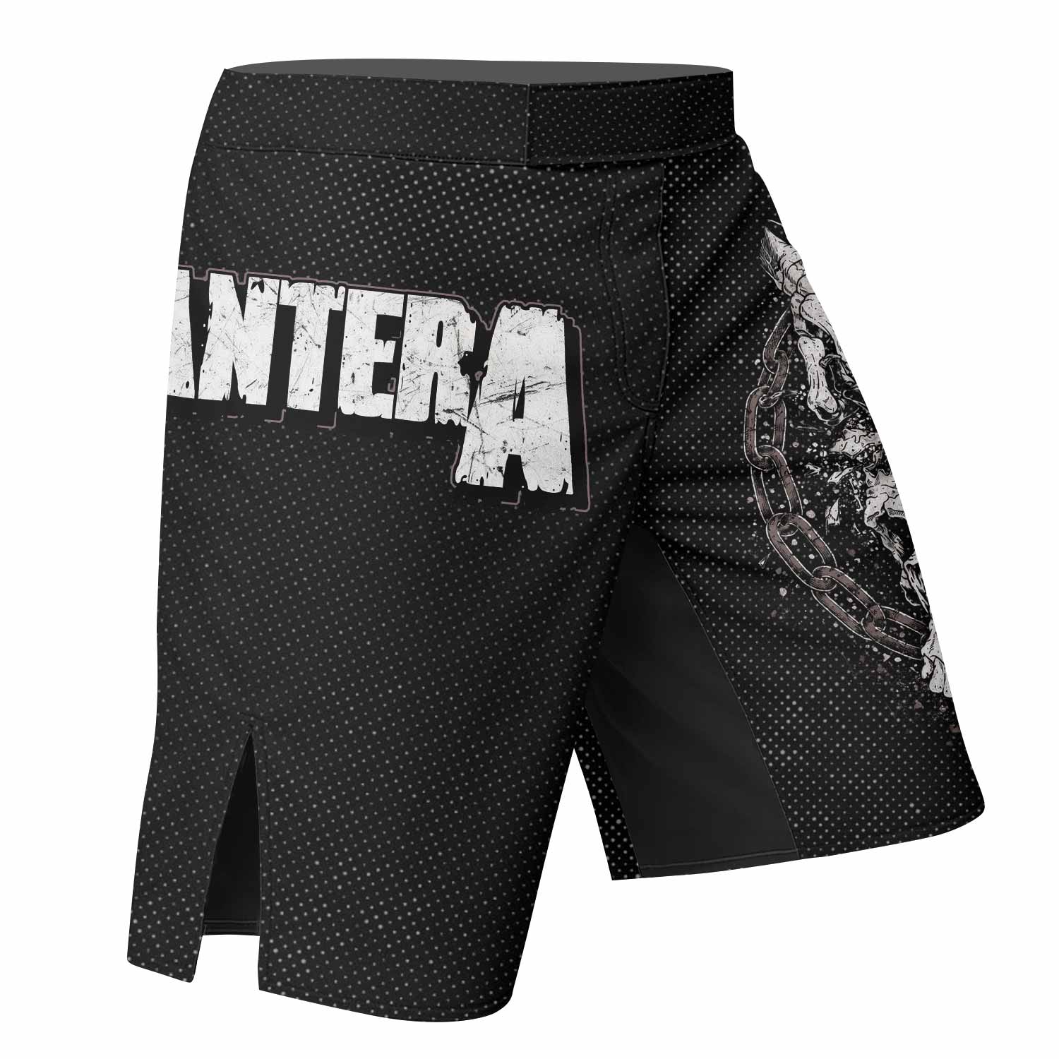 Pantera Walk Skull Fight Shorts - right side mockup