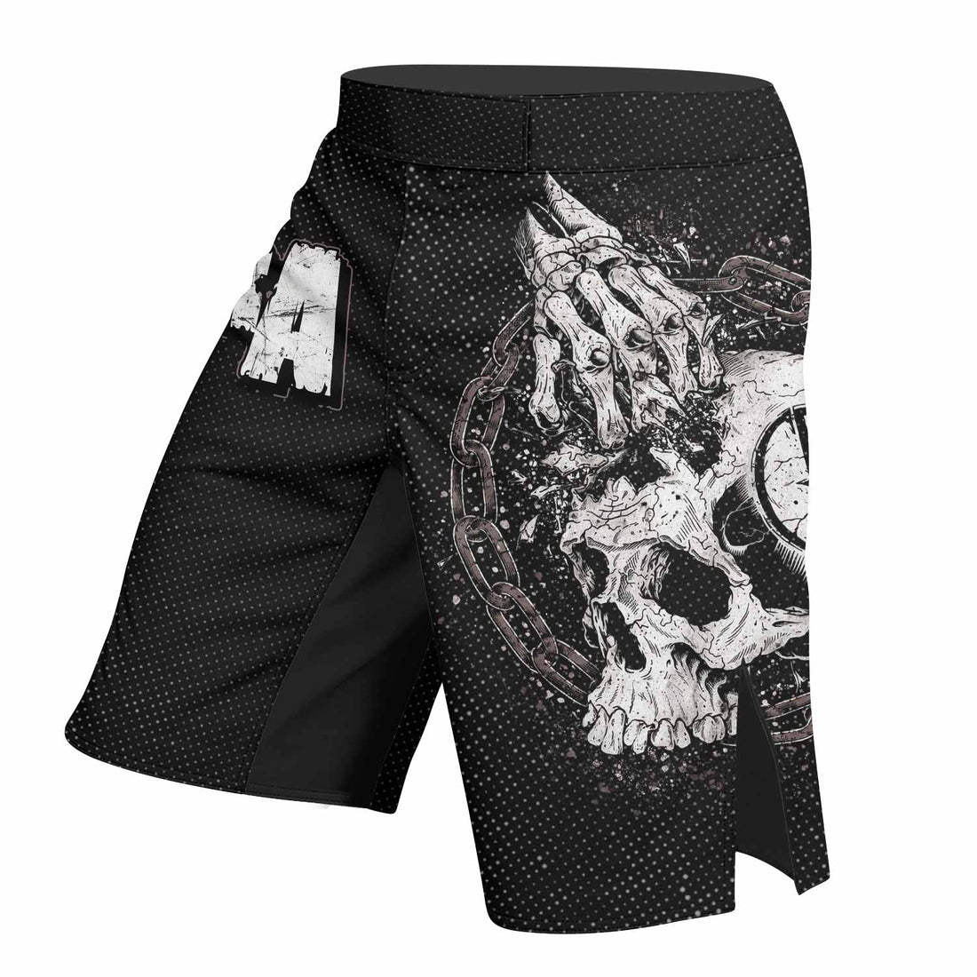 Pantera Walk Skull Fight Shorts - right side mockup