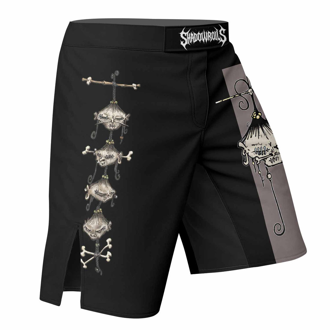 Korn Gothic Spine Fight Shorts - right side mockup