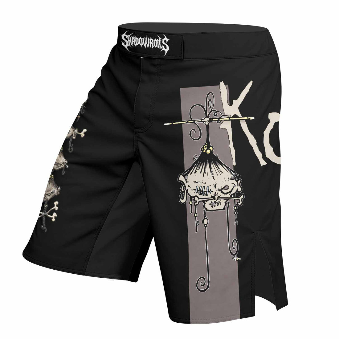 Korn Gothic Spine Fight Shorts - right side mockup