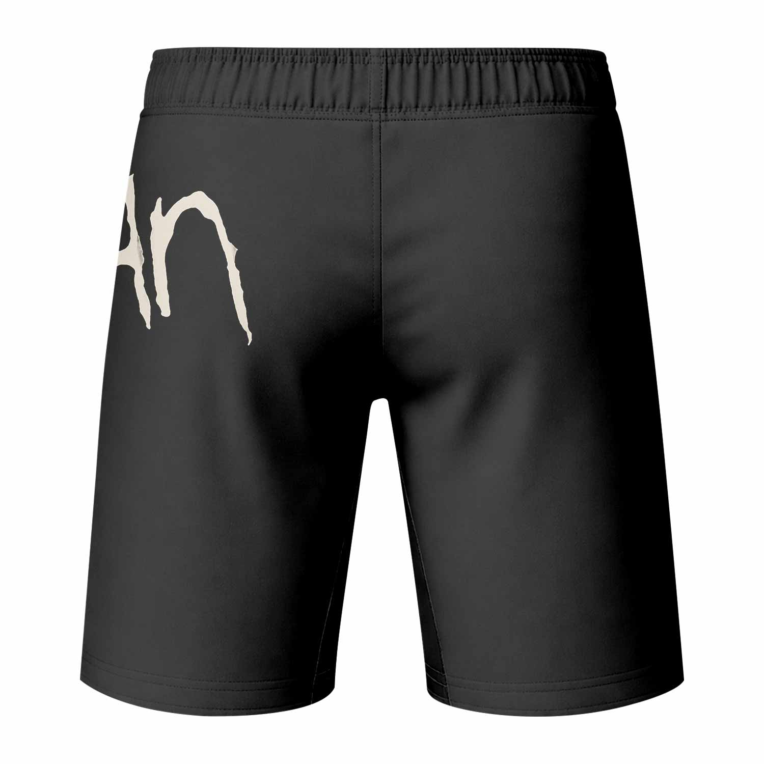 Korn Gothic Spine Fight Shorts - back view mockup