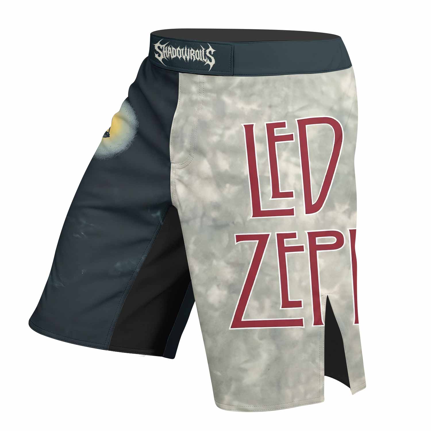 Led Zeppelin The Hermit Fight Shorts - left side mockup