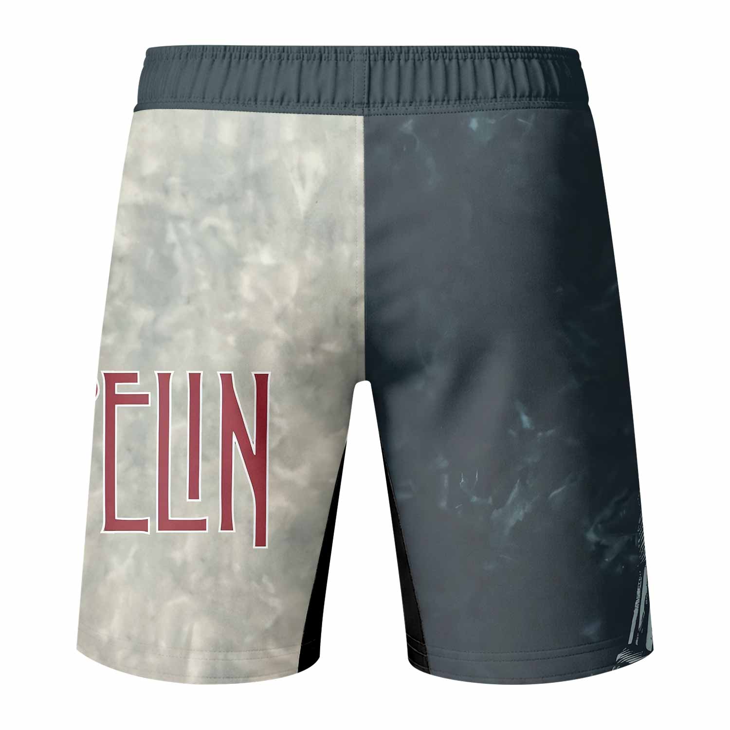 Led Zeppelin The Hermit Fight Shorts - back view mockup