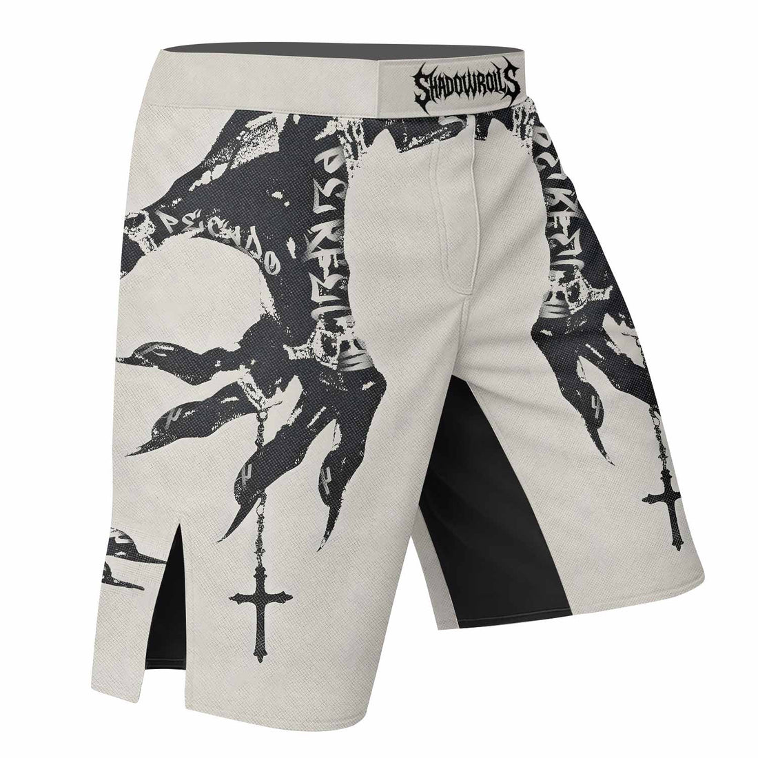 Monster Claw with Cross Fight Shorts - right side mockup