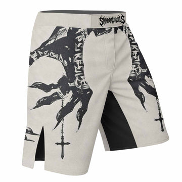 Monster Claw with Cross Fight Shorts - right side mockup