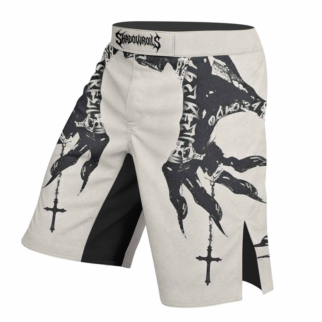 Monster Claw with Cross Fight Shorts - right side mockup