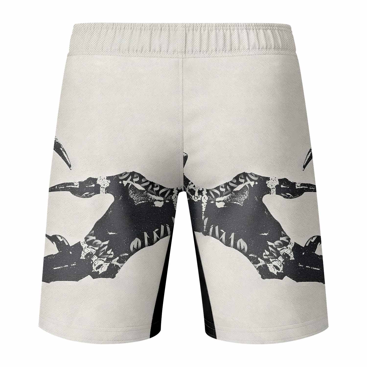 Monster Claw with Cross Fight Shorts - back view mockup