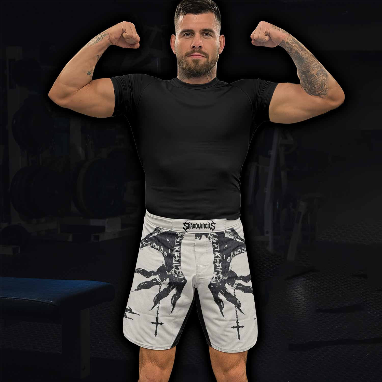 Monster Claw with Cross Fight Shorts - lifestyle view
