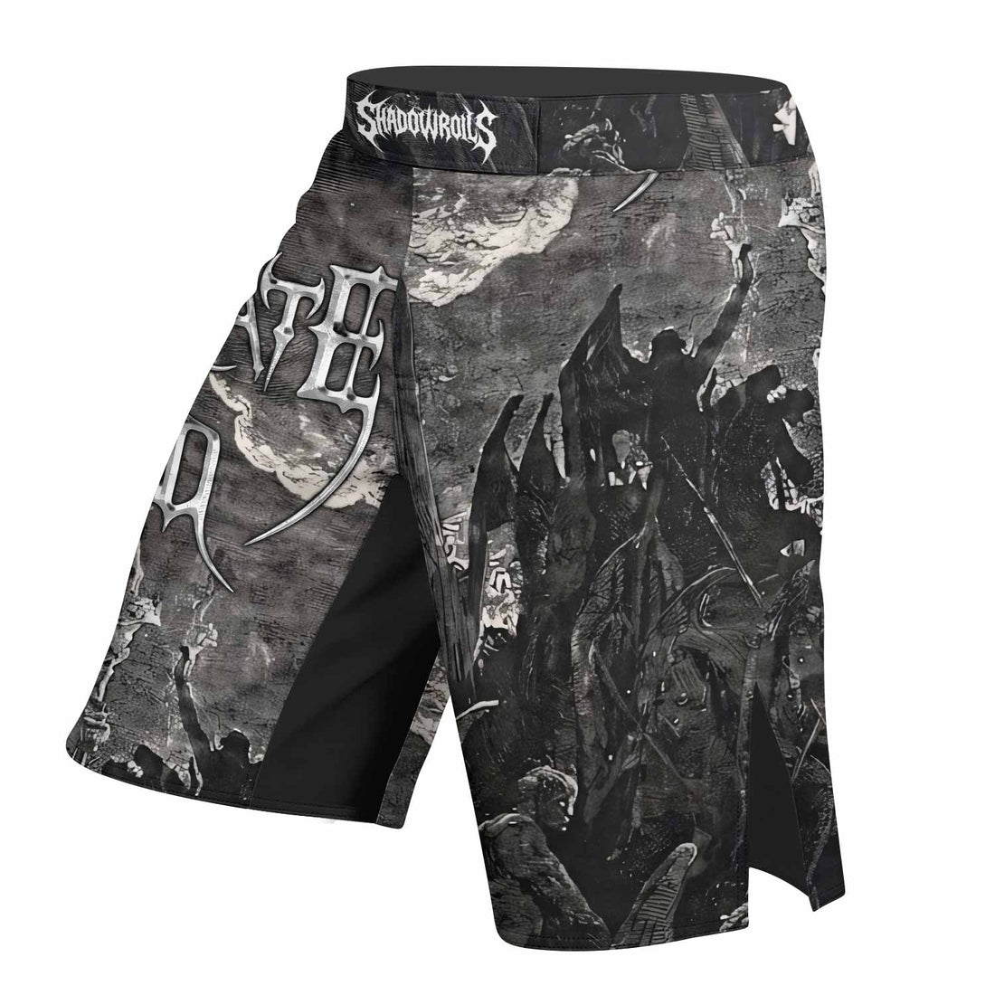 Corporate World Paradise Lost Fight Shorts - right side mockup