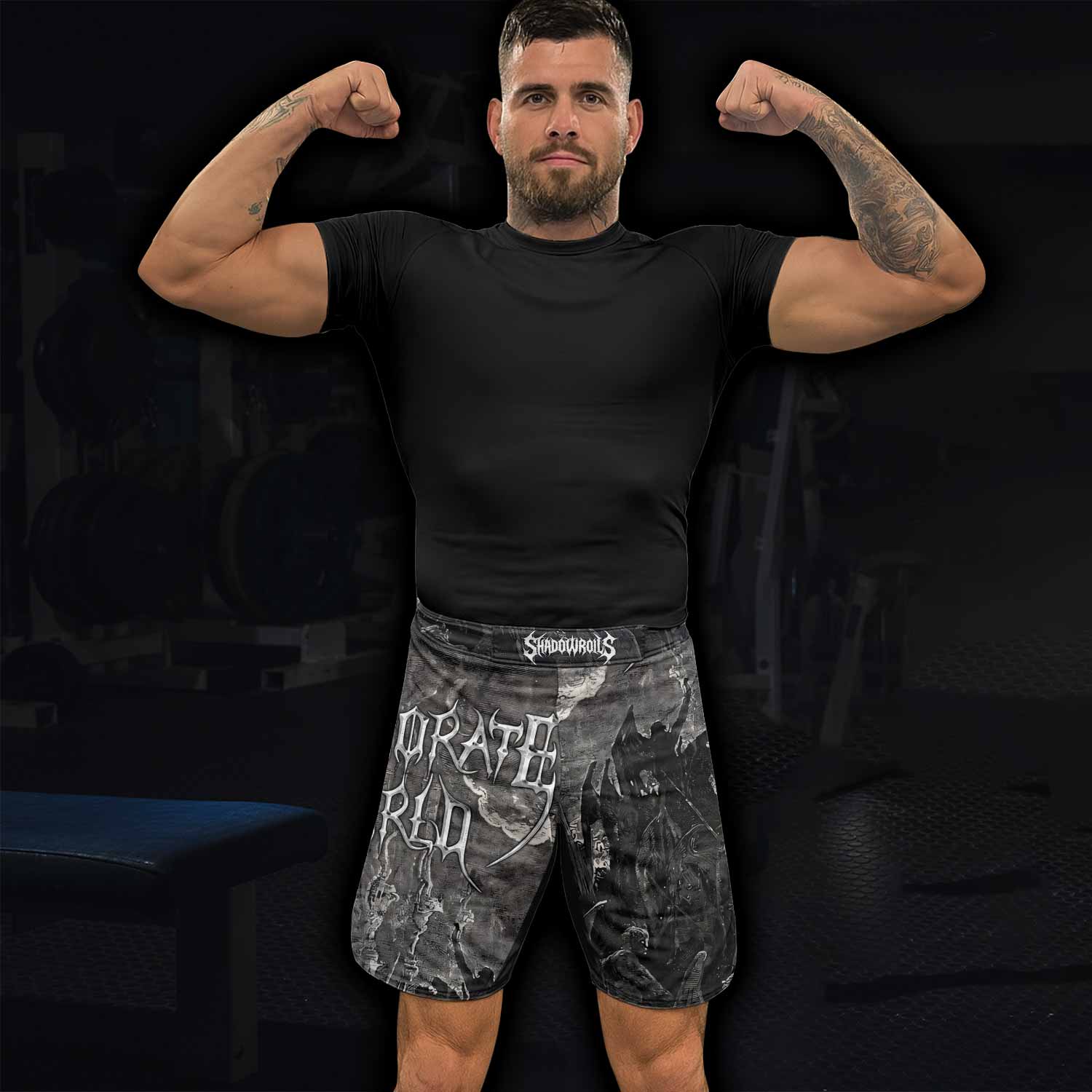 Corporate World Paradise Lost Fight Shorts - lifestyle view