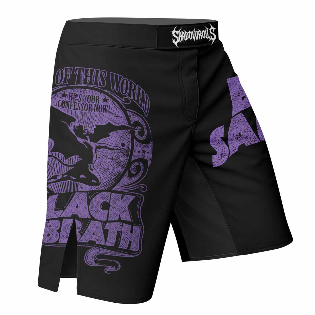 Black Sabbath Lord of This World Fight Shorts - right side mockup