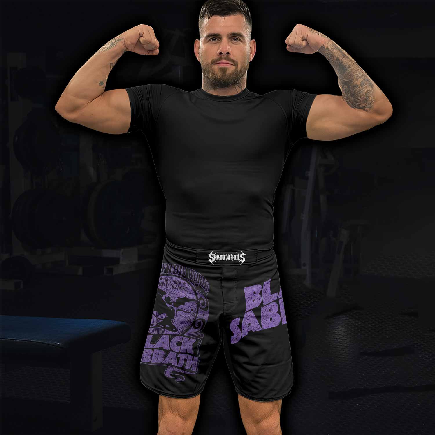 Black Sabbath Lord of This World Fight Shorts - lifestyle view