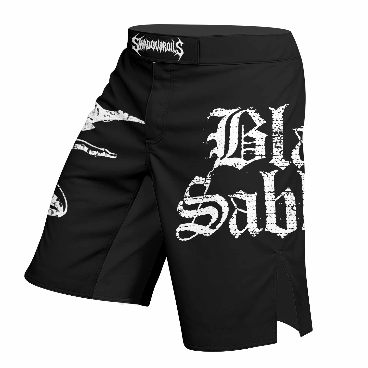 Black Sabbath Sabbath Bloody Sabbath Fight Shorts - left side mockup