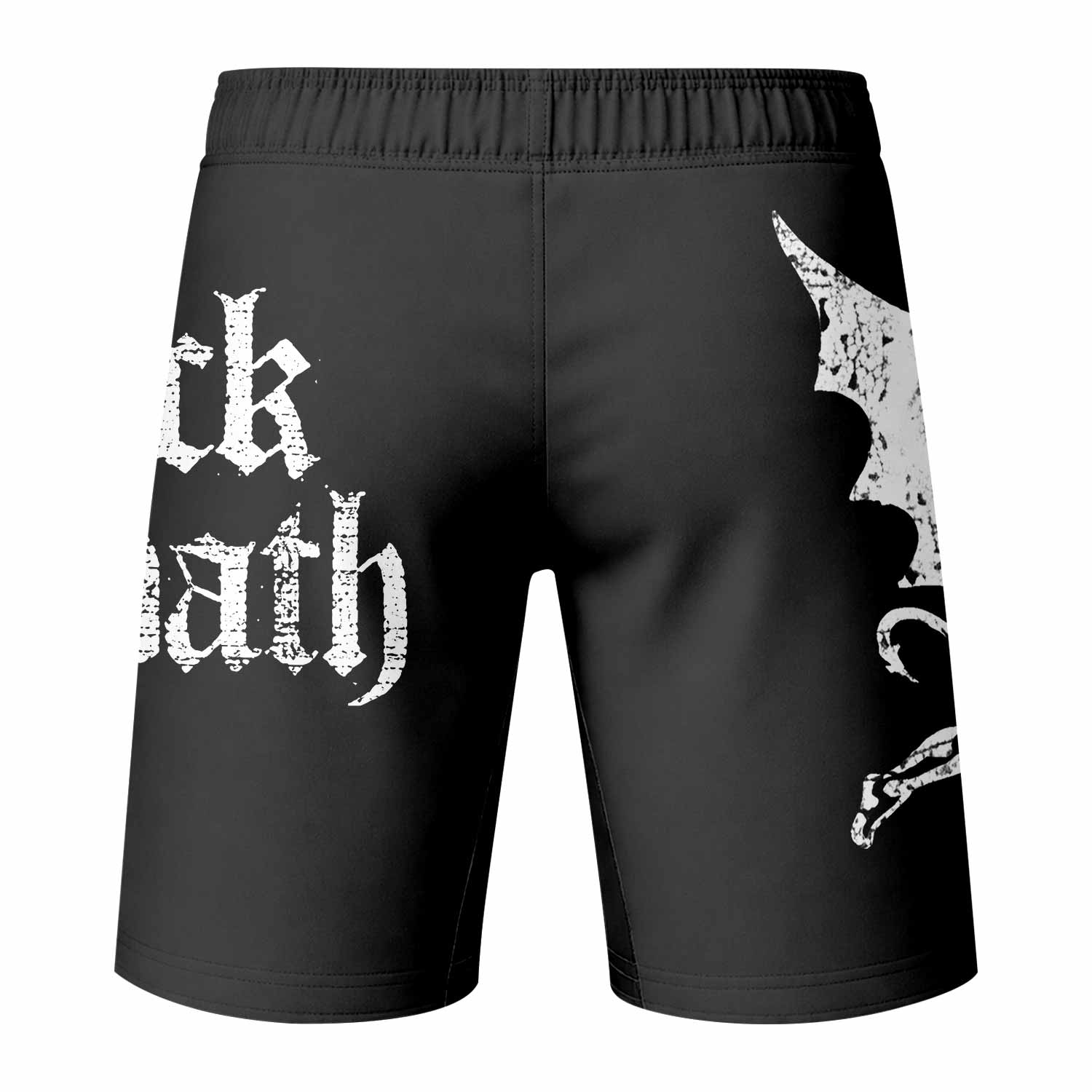 Black Sabbath Sabbath Bloody Sabbath Fight Shorts - back view mockup