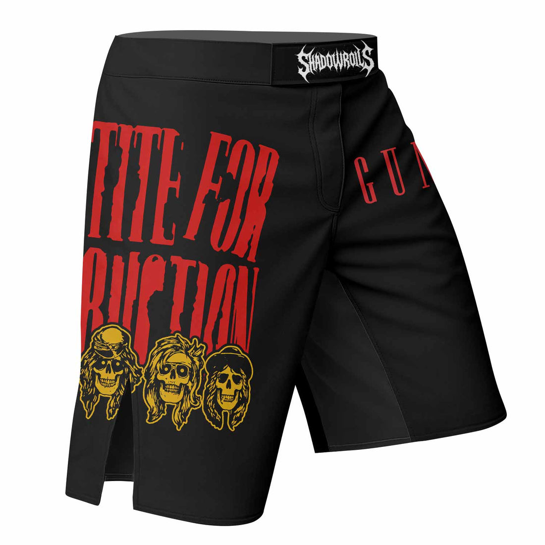 Guns N' Roses Appetite for Destruction Fight Shorts - right side mockup