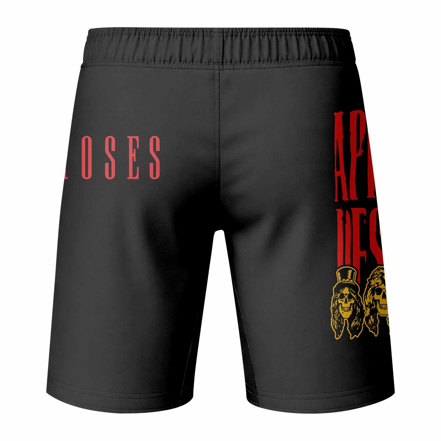 Guns N' Roses Appetite for Destruction Fight Shorts - back view mockup