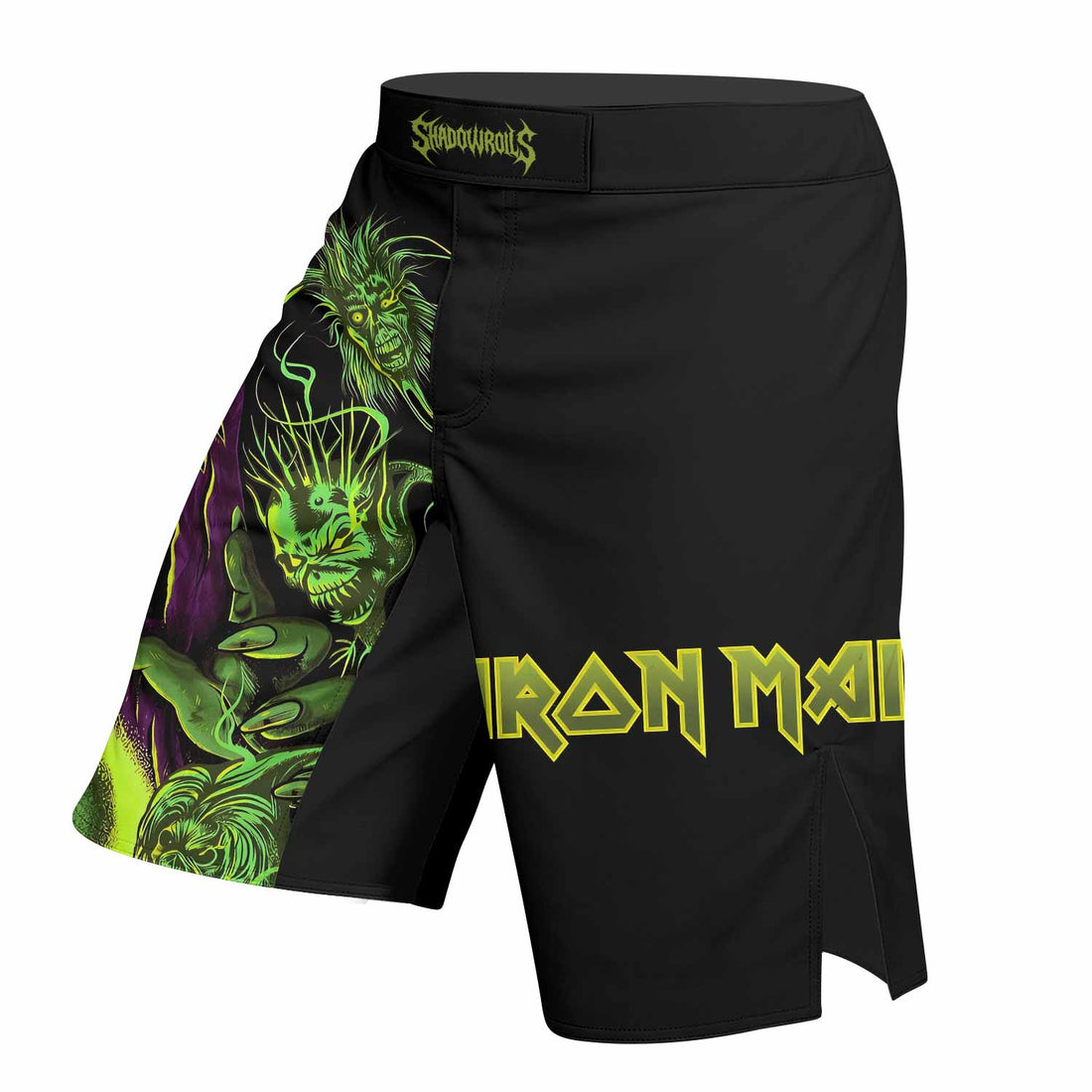 Iron Maiden Run For Your Lives Fight Shorts - right side mockup