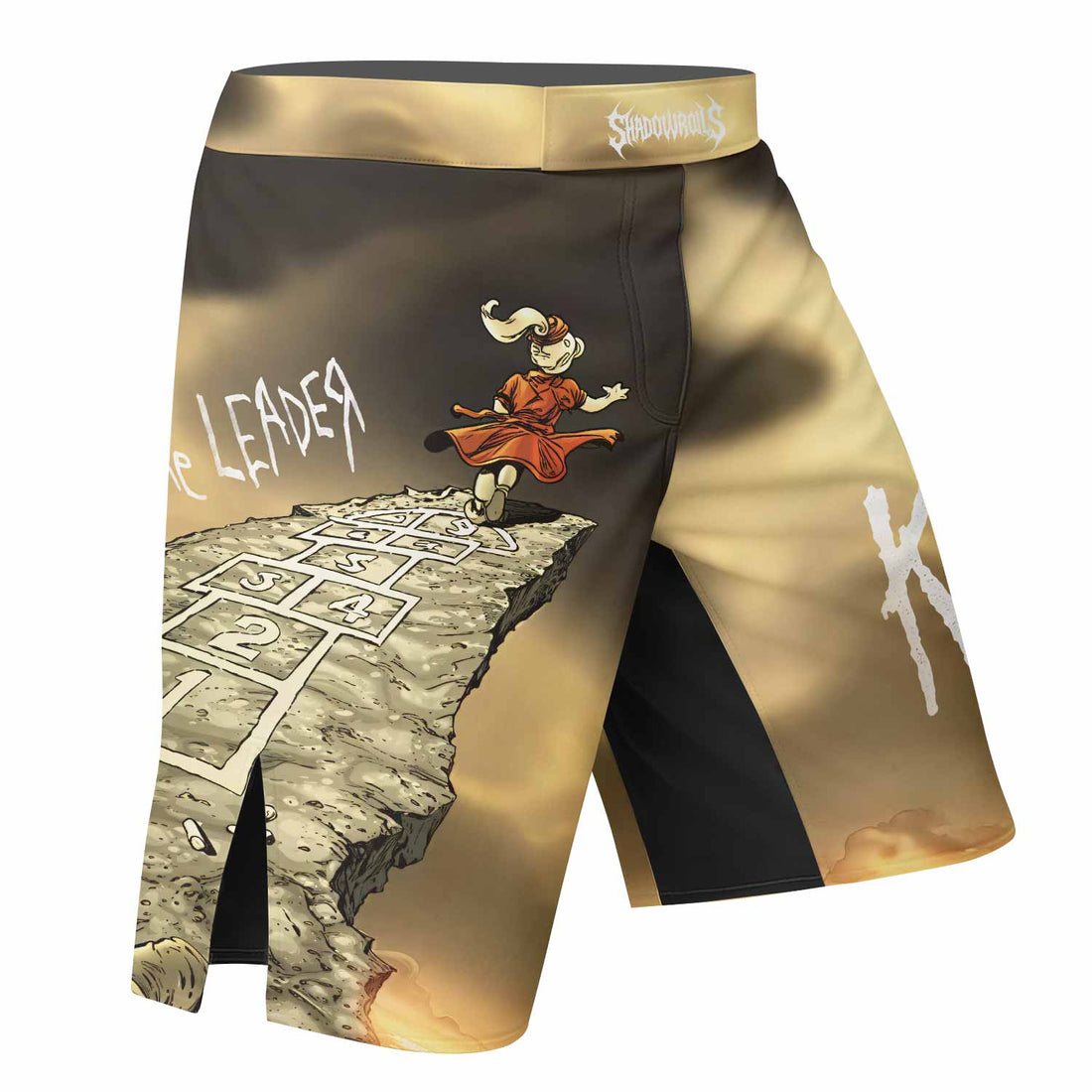 Korn Follow the Leader Fight Shorts - right side mockup