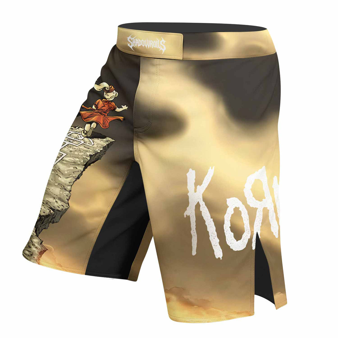 Korn Follow the Leader Fight Shorts - right side mockup