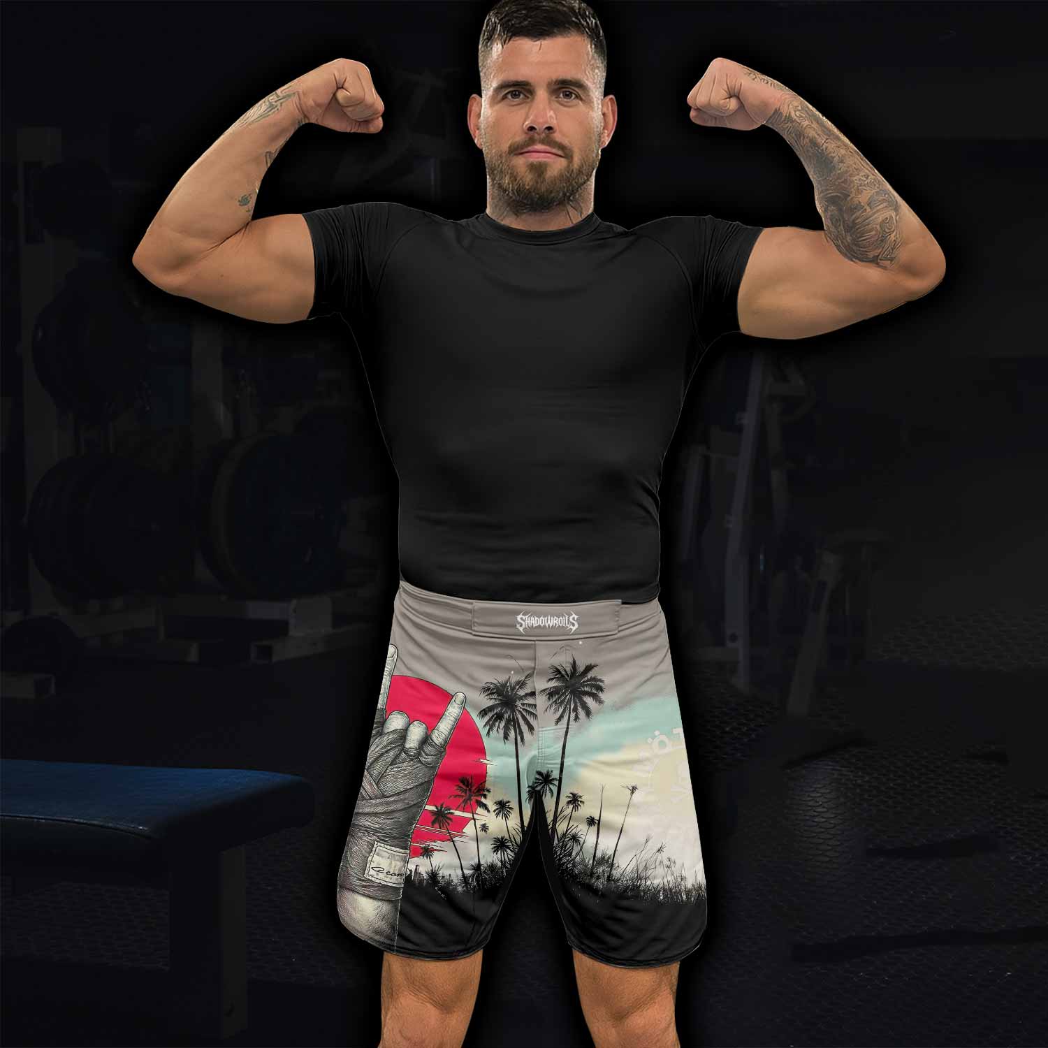 Mötley Crüe Too Fast for Love Fight Shorts - lifestyle view