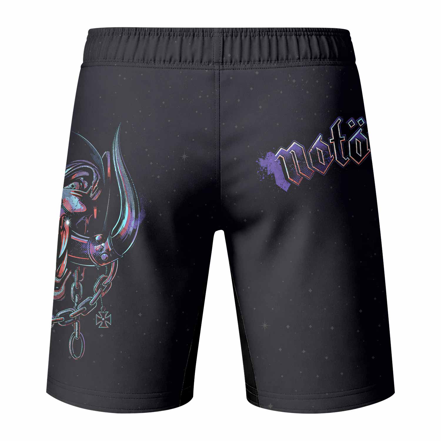 Motörhead England 1978 Fight Shorts - back view mockup
