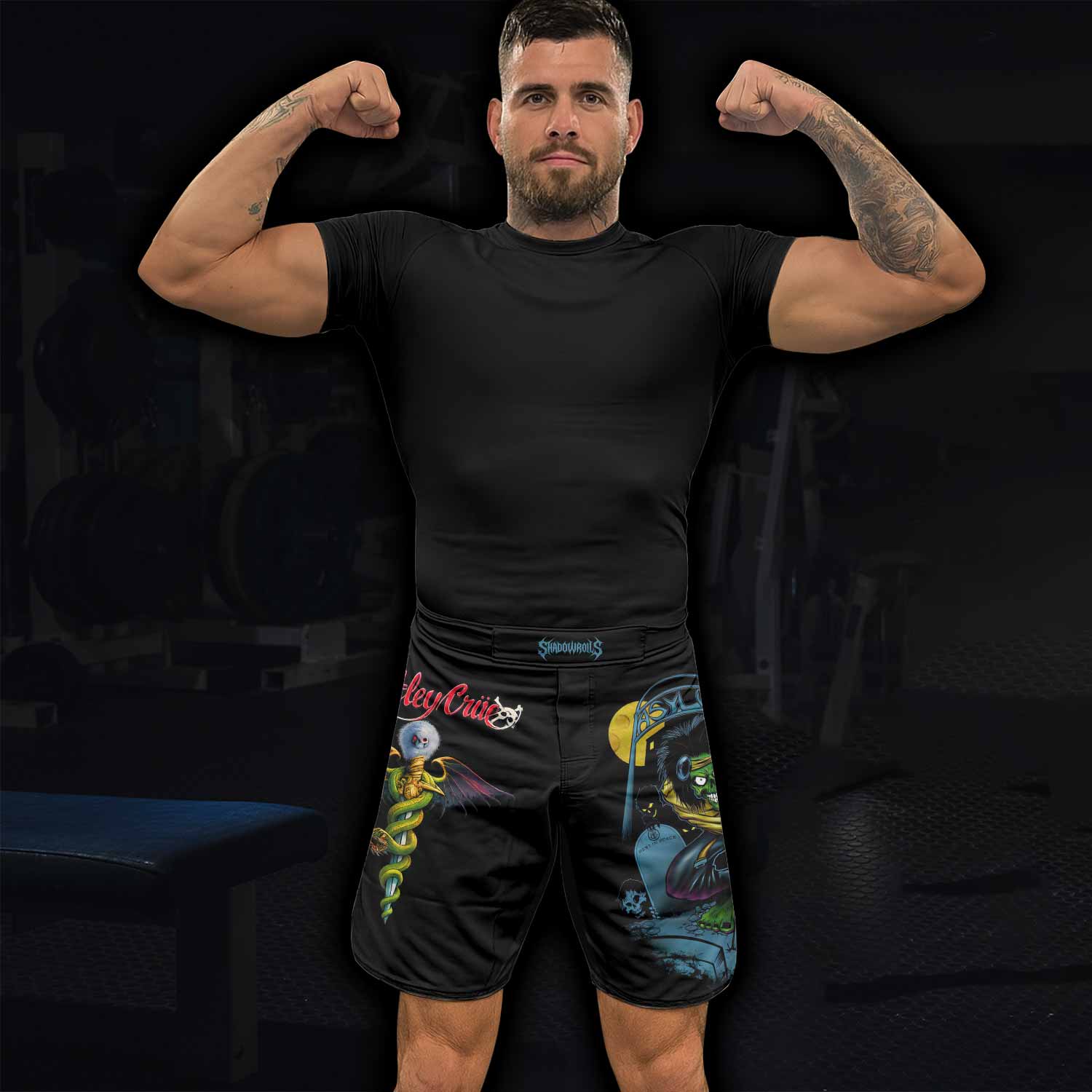 Mötley Crüe Dr. Feelgood Fight Shorts - lifestyle view