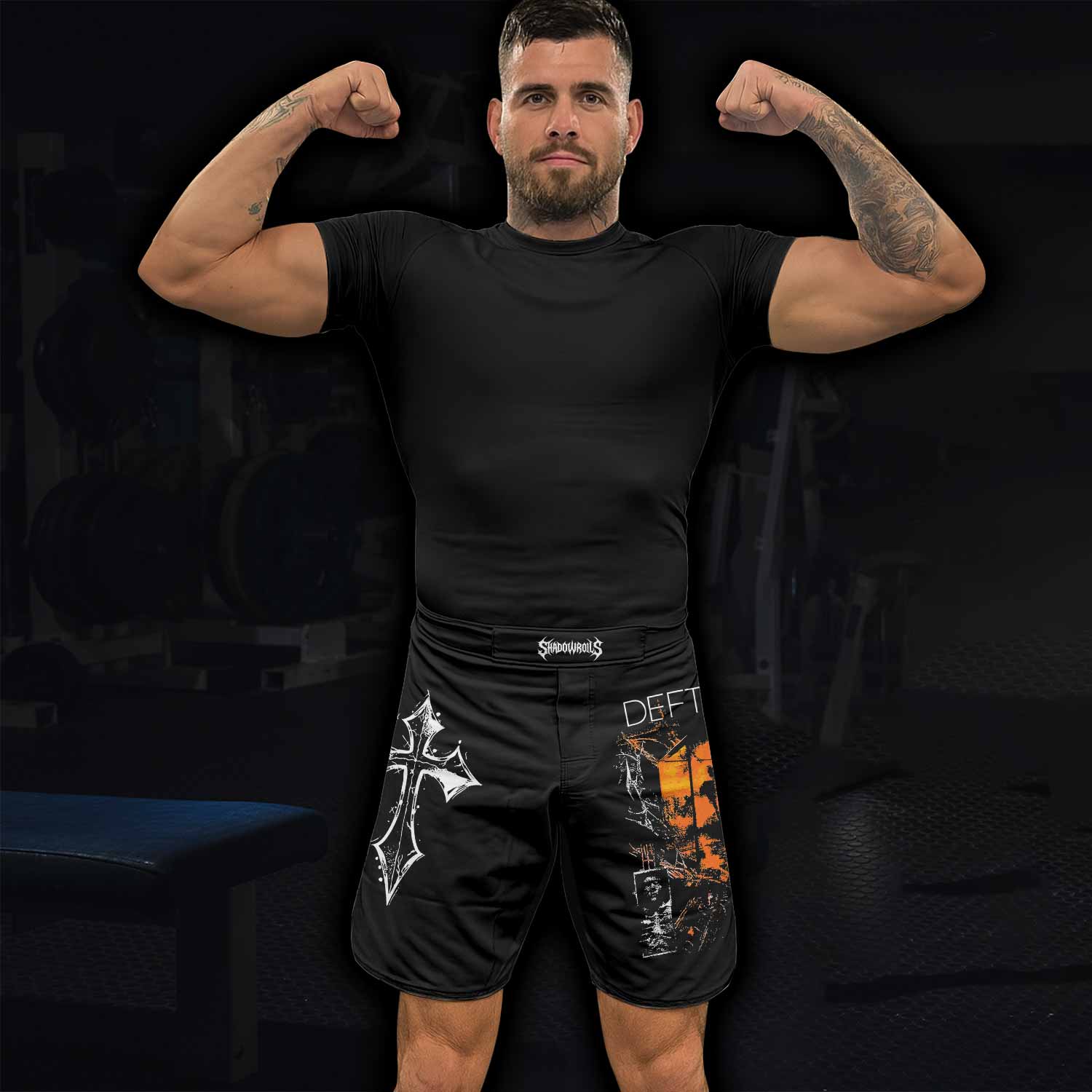 Deftones Etombed Fight Shorts - lifestyle view