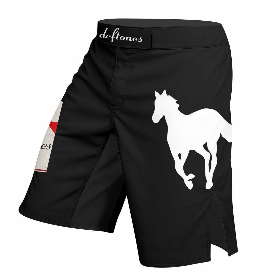 Deftones Cigarette Vintage Fight Shorts - right side mockup
