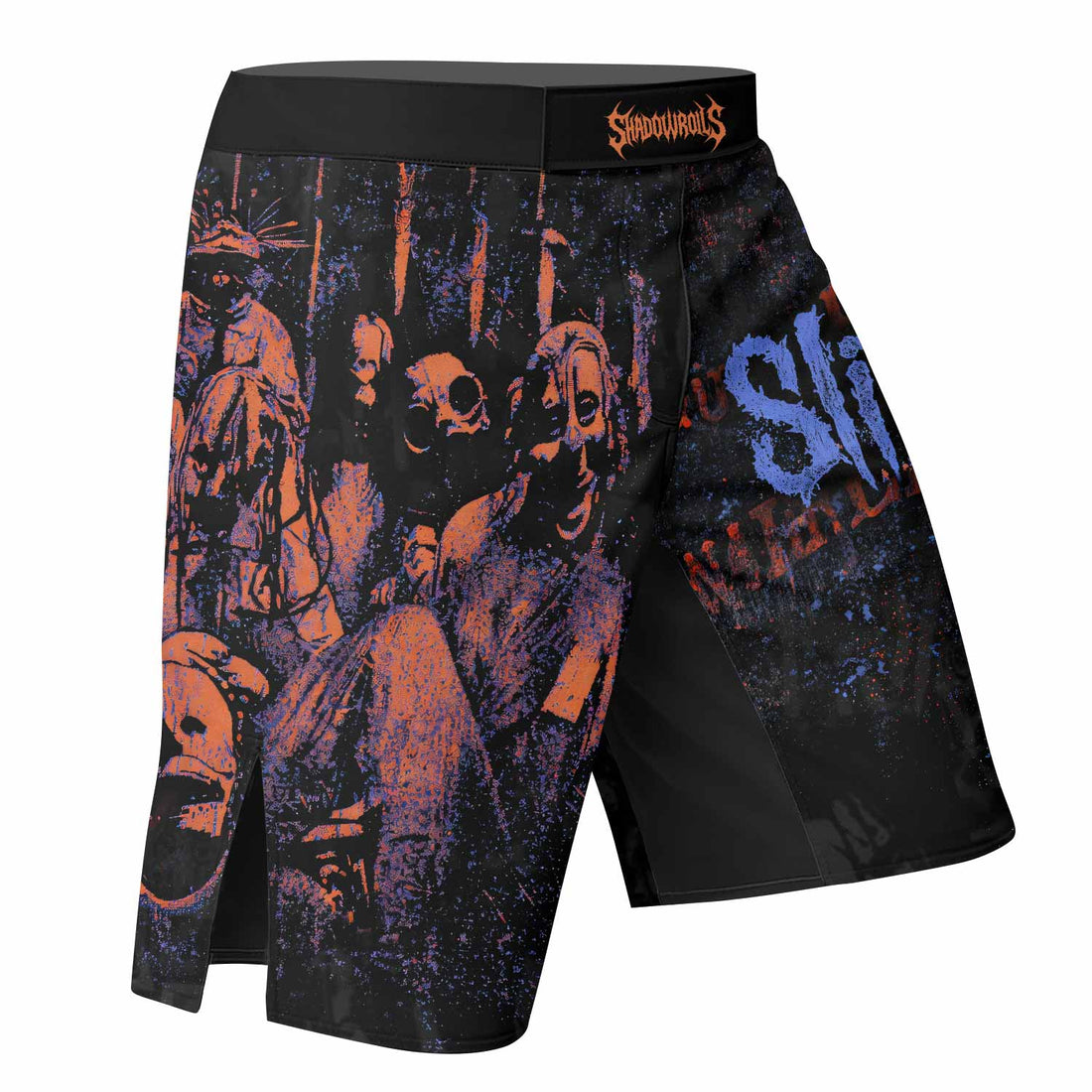 Slipknot Welcome To 1999 Fight Shorts - right side mockup